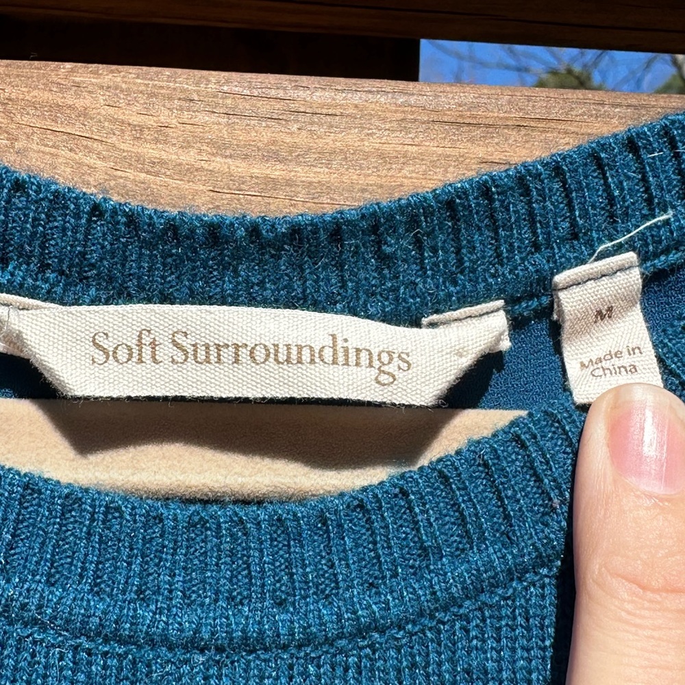 Soft Surroundings Open Split Back Lined Long Slee… - image 3